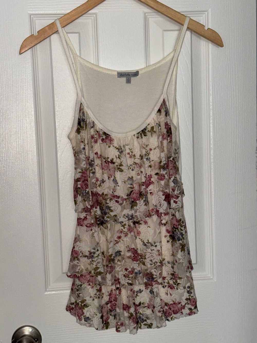🆓🔟 Lace Floral Tank - Size S